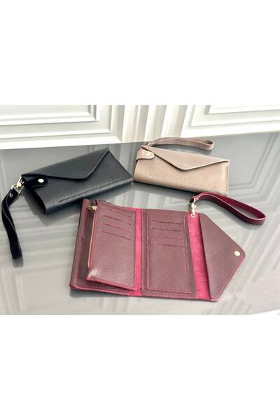 çkn sedat çakan çanta & fular & aksesuar Genuine Leather Wallet Handbag