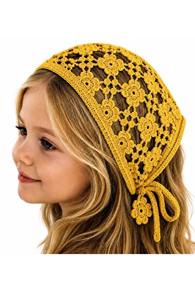 MyHubi Children's Bohemian Style Knitted Tie-On Crown Bandana