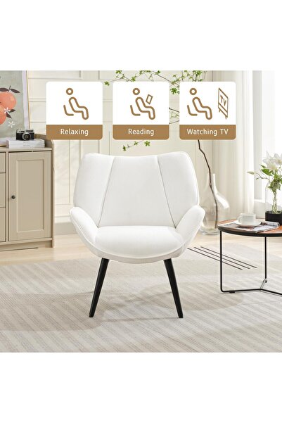 Garvee SF-Wing -Seater Single Sofa with Iron and Solid Wood Frame - Durable I...