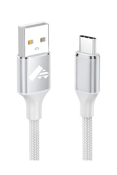 Aioneus كابل شحن USB-C بطول 2 متر، مصنوع من النايلون المنسوج، منفذ USB-A إلى ...