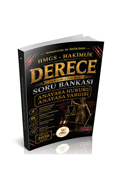 Savaş Yayınevi HUKAL HMGS-Hakimlik Derece Anayasa Hukuku Anayasa Yargısı Soru...