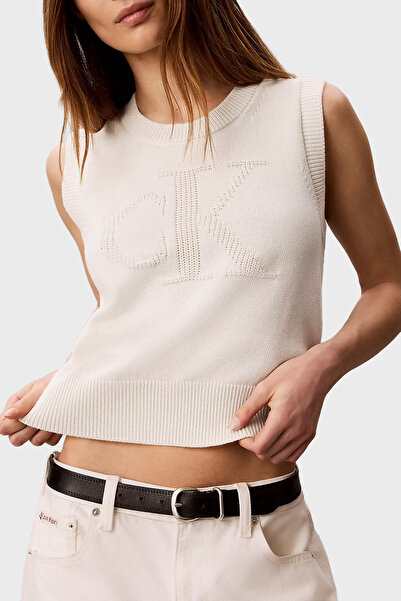 Calvin Klein % 100 Pamuk Dokulu Logo Monogramlı Süveter LV047G321GYAS SÜVETER...