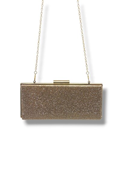 VAROL ÇANTA Varol 927-26 Stoned Steel Case Evening Dress Bag
