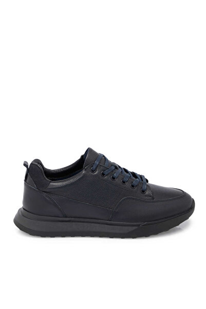 Tergan Lacivert Hakiki Deri Erkek Sneaker - E25S1AY57416-A31