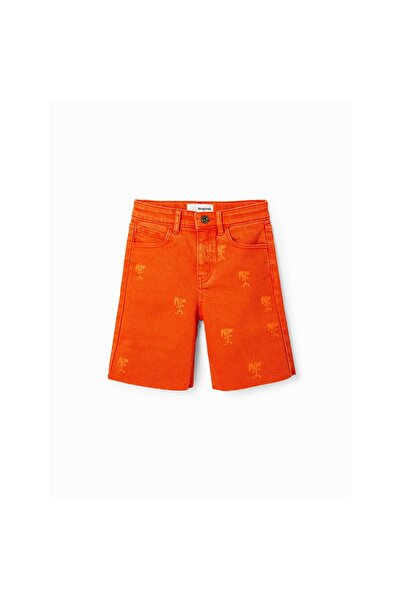 Desigual Pantaloni scurți din denim pentru băieți 23SBDD01 Maro