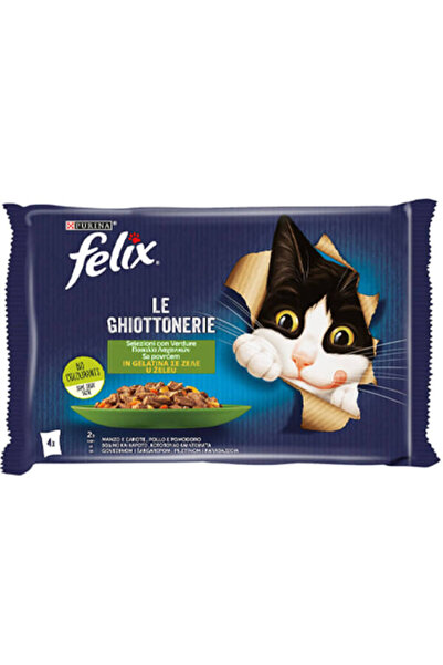 Felix ΓΑΤΟΤΡΟΦΗ ΣΕ ΖΕΛΕ (4x85gr) - (ΒΟΔΙΝΟ ME ΚΑΡΟΤΟ ΚΟΤΟΠΟΥΛΟ ΝΤΟΜΑΤΑ)