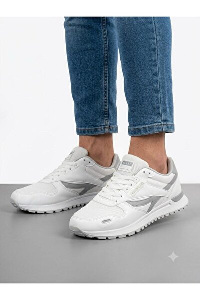 Lütfi Men's White Orthopedic Sole Casual Sneaker Walking Shoes