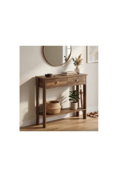 Empressco 90 cm çift çekmeceli şık ve fonksiyonel dresuar, antre ve hol için ...