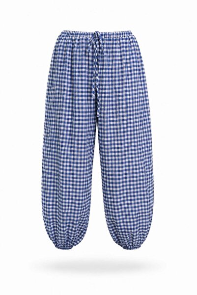 5in1Canpolat Mavi Pötikareli Jogger Pantolon 1485