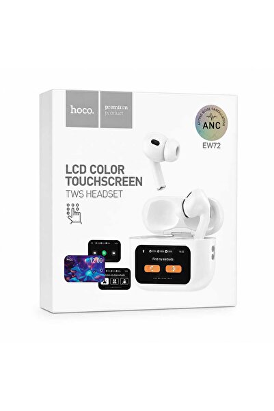 Hoco EW72 ANC LCD Touchscreen TWS Bluetooth Earbuds – White