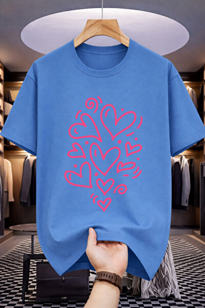 Pink Sky Premium Oversize T-Shirt 100% Cotton Unisex Comfortable Fit Trending...