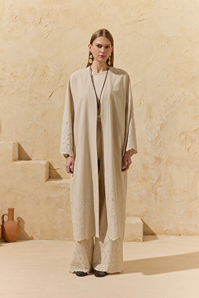 Aker Naturel Brode Detaylı Kimono