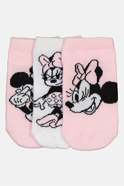 Disney Toddlers Girl 3 Pairs Mickey And Friends Graphic Print Ankle Socks, Mu...