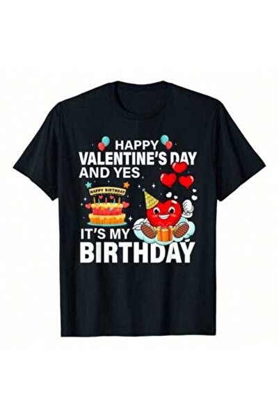 Astogria13 تي شيرت Happy Valentine's Yes It Is My Birthday Boys، 220 جرام من ...