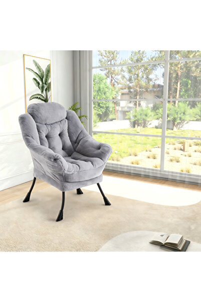 Garvee - Lazy Chair Modern Lounge Chair, Armchair with Footrest, Reading Chai...
