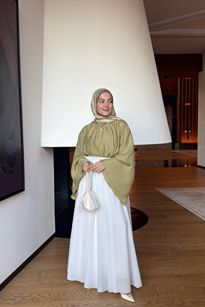 Faya Boutique فستان فايا جيرلز x وايت سيينتشر من الكتان مع حزام