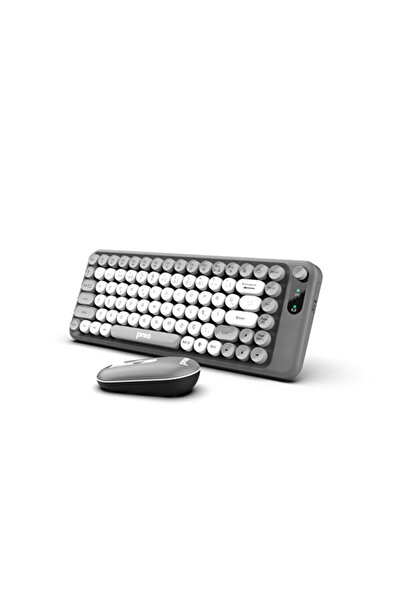 Preo K10 Sessiz Combo Kablosuz Klavye Mouse Seti Antrasit