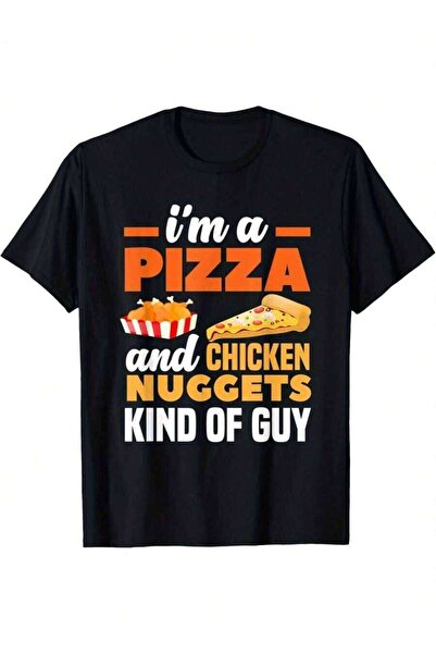 23ERVA تي شيرت I'm A Chicken Nugget Lover، تي شيرت مضحك بتصميم البيتزا، تي شي...