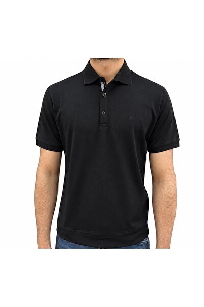Erkek T-shirt Slim Fit Dar Kesim Pamuklu Kırışmaz Polo Yaka Tişört