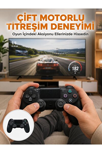 ALETOOLS Kablosuz Titreşimli Oyun Kolu – Yüksek Hassasiyetli Analog Kontrol ve Ergonomik - TEOLSA8939-2