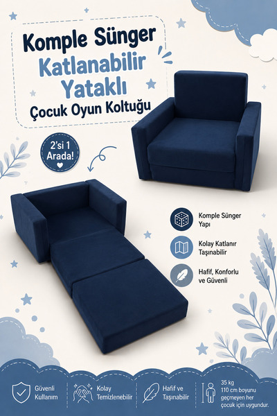LENSA HOME Çocuk Koltuğu - Komple Sünger - (0-4 YAŞ)