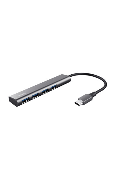 Trust Hub USB-C Halyx 4 porturi USB-A 5 Gbps, USB-C 3.2 gen1, Aluminiu
