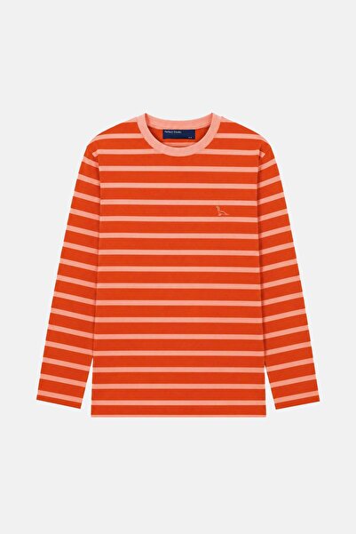 Generic Brand Long Neck Dinosaur Premium Long Sleeve T-Shirt - Orange-Tile