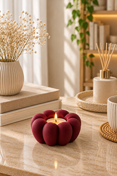 3D BASKI EVRENİ Dağ Teknoloji Bubble Dekoratif Mumluk | 3D Baskı Tealight Mumluk