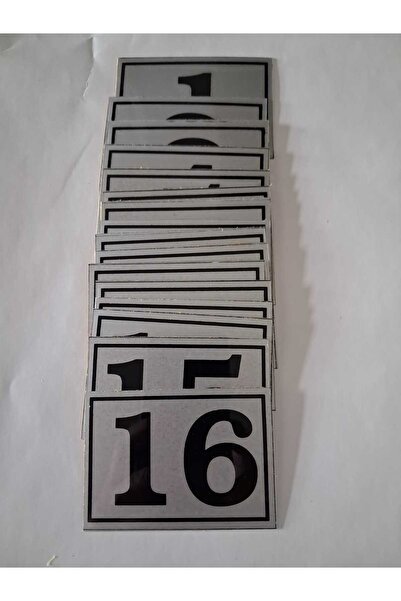 GENDEC 6x8 cm Yapışkanlı No 1'den 16`A Raf, Posta Kutusu, Dolap, Ayakkabılık,...