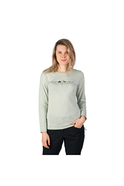 NORTHFINDER TR-6073OR tricou de damă din bumbac organic slub REIMUNDA, Verde