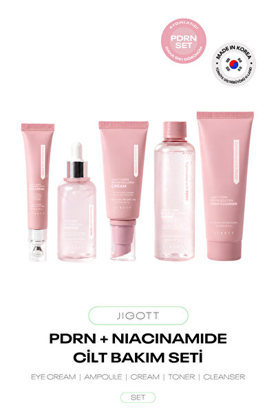 Jigott PDRN Ve Niacinamide İçeren Kore Kozmetik Seti PDRN K-BEAUTY SET