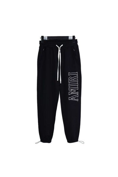 classy moda Unisex Lettering Front Printed 2 Thread Combed Cotton Baggy Trousers