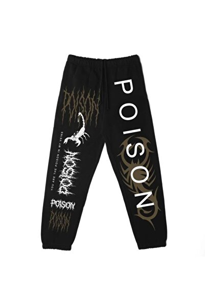 classy moda Unisex Lettering Front Printed 2 Thread Combed Cotton Baggy Trousers