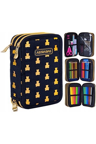 Astralwerks Penar triplu cu accesorii Ursuleț Auriu Ac31 Astrabag
