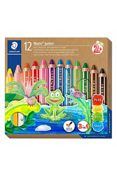 Staedtler Creioane cerate Buddy în cutie de lemn, 12 culori