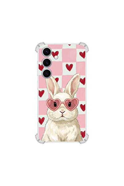 PrintiFy Samsung Galaxy S25 ile Uyumlu Pembe Pötikare Serisi Pembe Zıpzıp Tas...