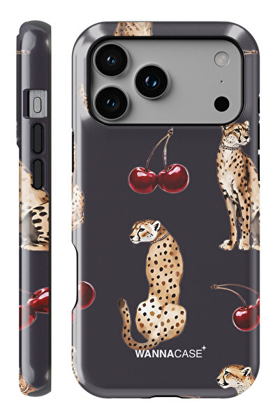 WANNACASE iPhone 17 Pro Cherry Predator Çift Katmanlı Essential Tough Telefon...