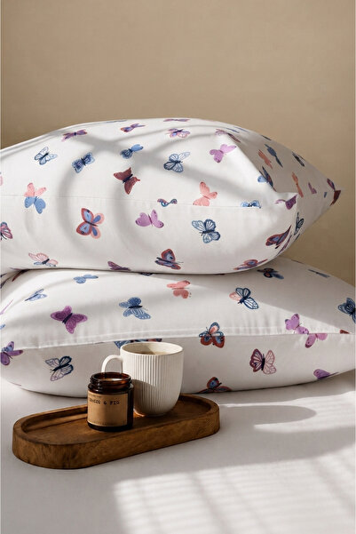Lorien Patterned Cotton Ranforce Fabric Zippered Pillowcase 2 Pieces 50X70 cm