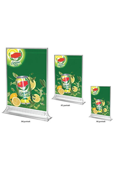 reklam etkisi Föylük Masaüstü A5 (15x21 cm) - Upright Dik Şeffaf Akrilik Broşürlük Standı