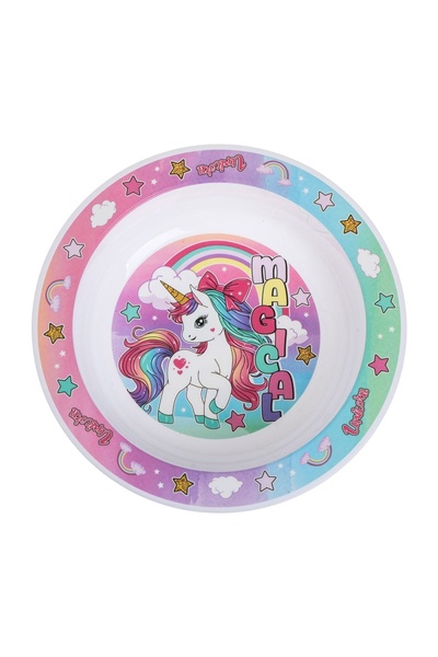 OEM Bol copii, model unicorn, curcubeu – masă mai ușoară pentru cei mici