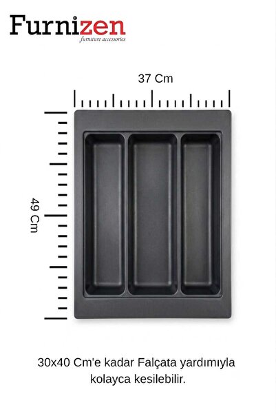 Furnizen 37x49 cm Çekmece İçi Kepçelik Organizer ( 30*40 Cm'e Kadar Kesilebil...