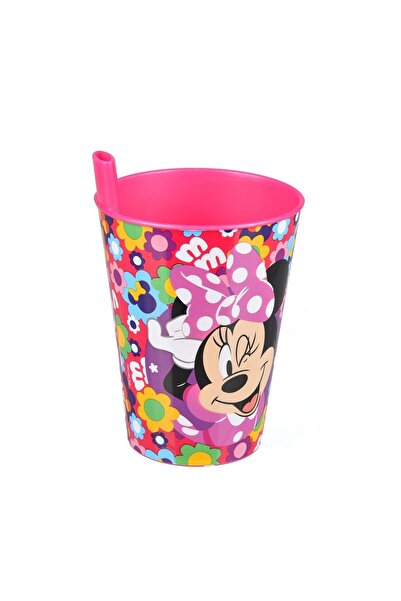 OEM Pahar copii, model Minnie, pai, roz, 260ml – băut ușor și sigur pentru copii
