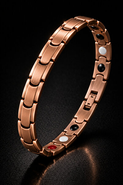 İyyaKee Magnetic Bracelet Copper Plated Energy Bracelet with Thick Ceramic De...