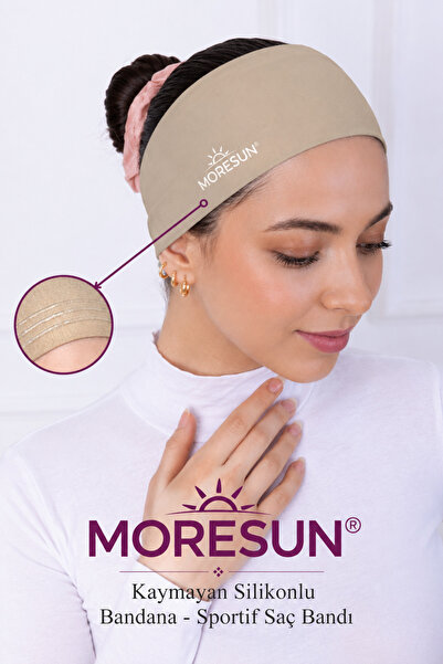 MORESUN باندانا سيليكون غير قابلة للانزلاق - ربطة شعر رياضية