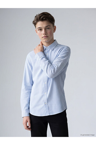 LC Waikiki I Long Sleeve Striped Oxford Boys' Shirt from Freezen Store