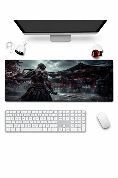 SonicTouch لوحة مفاتيح وماوس باد مقاس 32 × 70 سم، قاعدة ناعمة غير قابلة للانز...