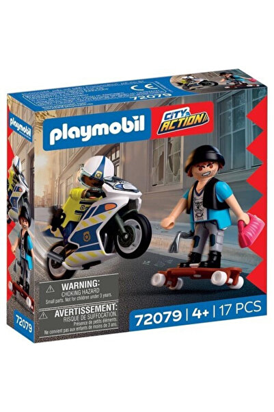 Playmobil Αστική Δράση - Αστυνομική Καταδίωξη με Μοτοσικλέτα 72079