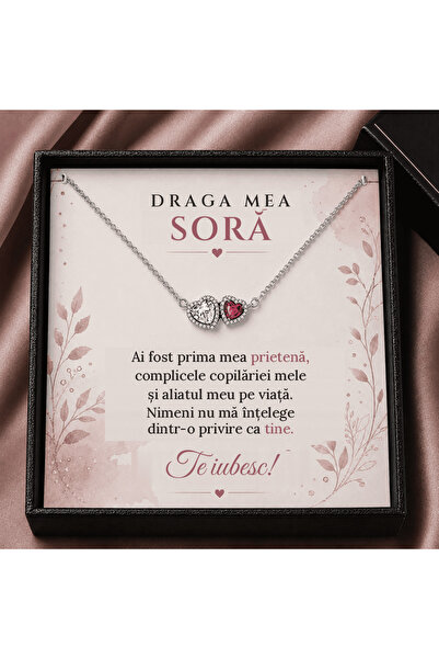 Belora Brățară cu inimioară pentru soră - cadou special din metal, design ele...