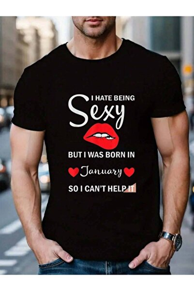 23ERVA تي شيرت صيفي كلاسيكي بقصة مريحة، 100% قطن، بتصميم مرح لعيد ميلاد يناير...