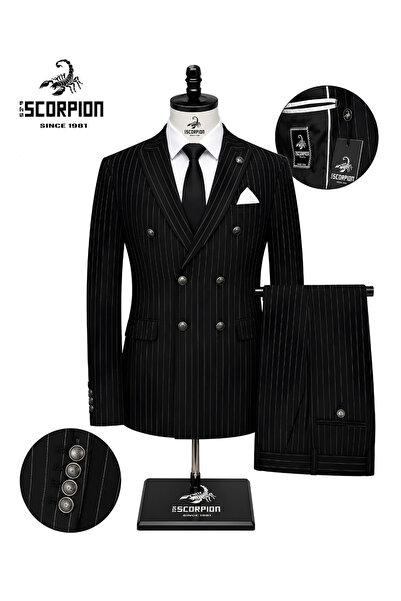 Plus Scorpion Costum Bărbați Premium 2 Piese, Costum Clasic Stil Italian, Set...
